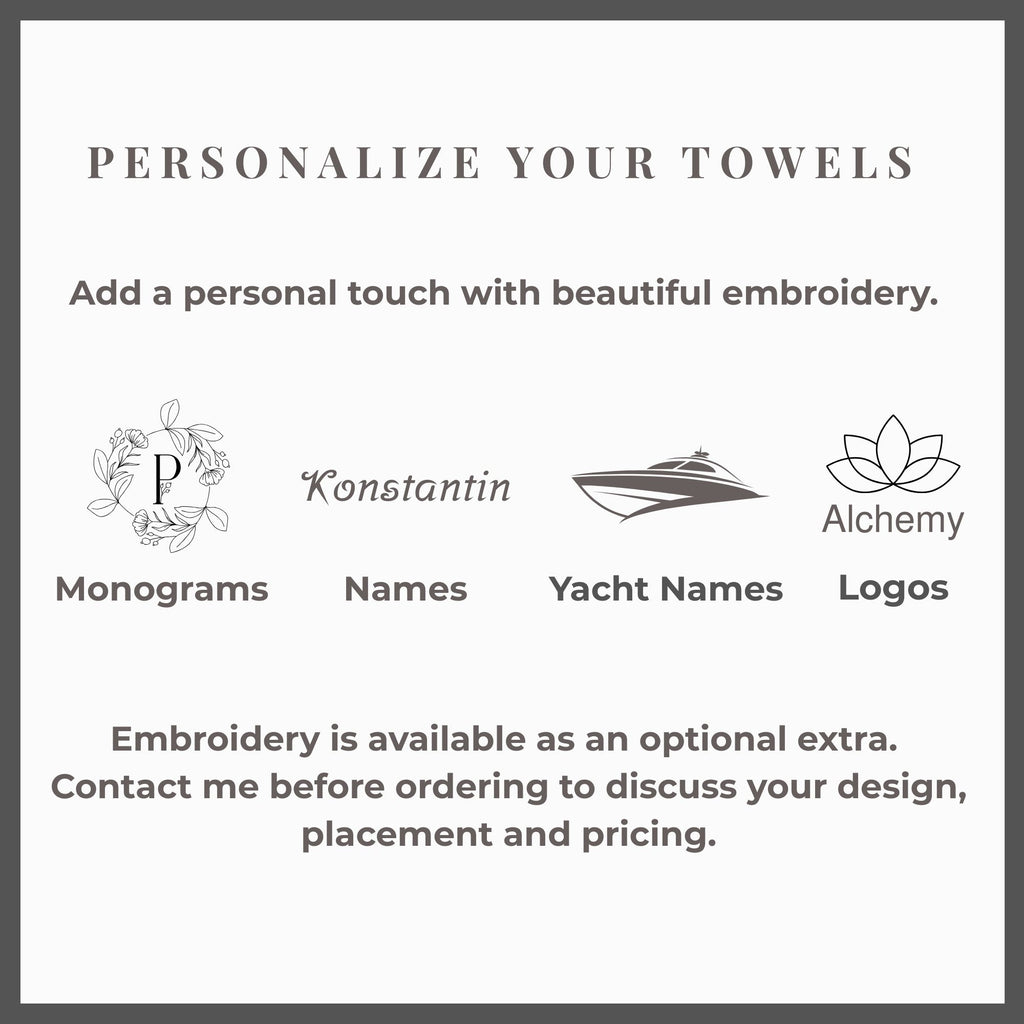 Luxury Egyptian Cotton Yacht Towels - 565 GSM