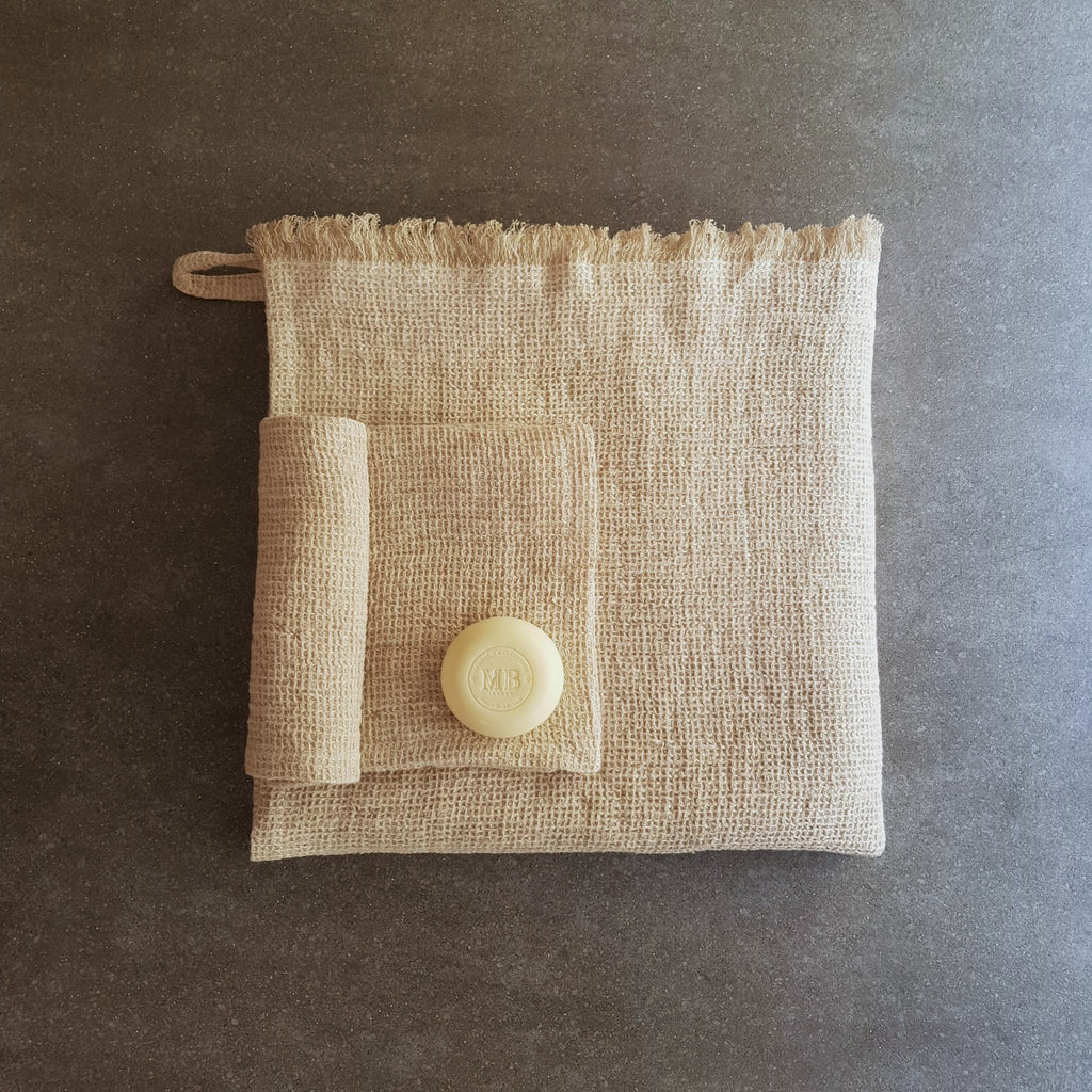 Waffle Weave Linen Bathroom Towel